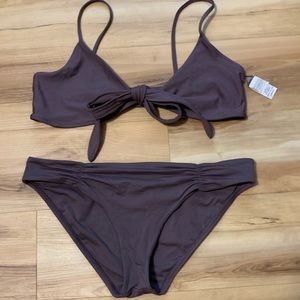 L Space tie front bikini new